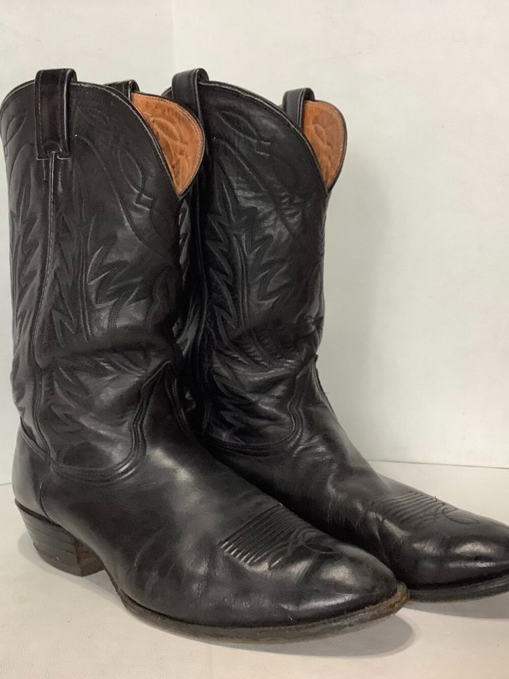 Vintage Nocona Leather Boots N25436 #K017 Black